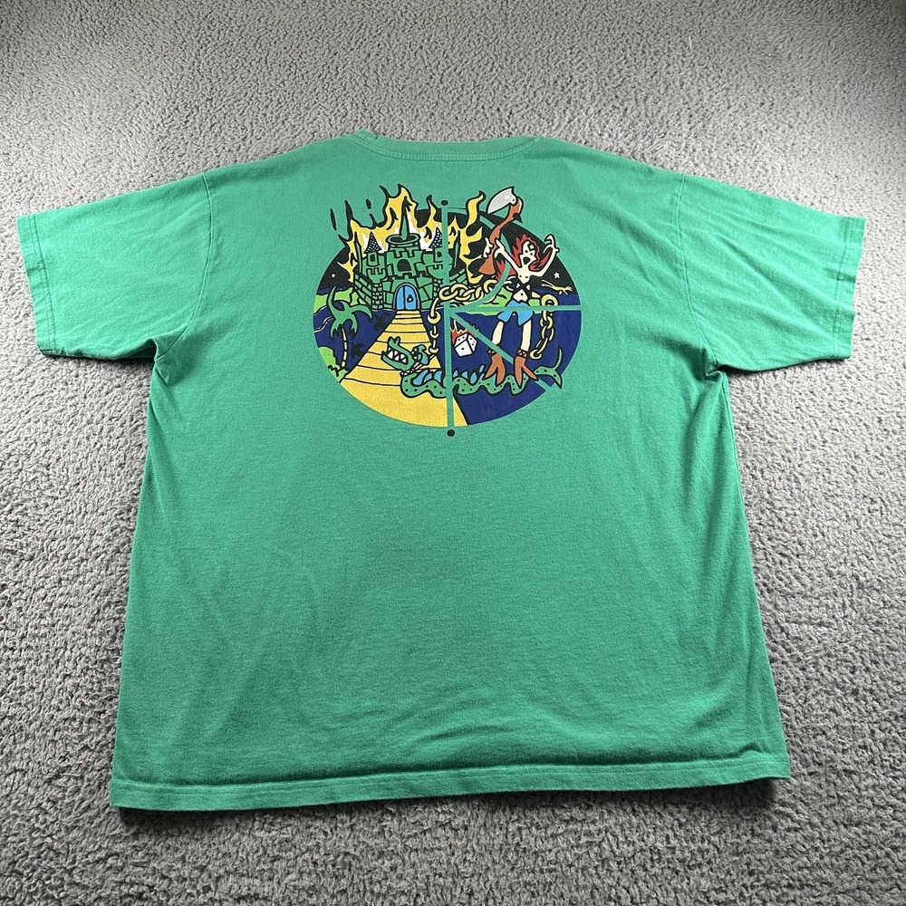 Polar Skate Co Shirt Mens XL Green 100% Cotton Castle Back Graphic Skate Tee